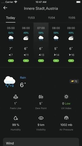 实时天气预报iOS 截图4